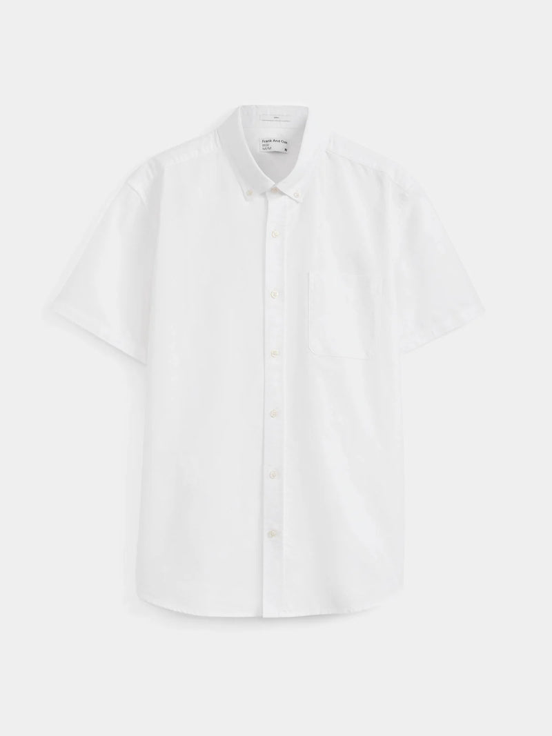 The Jasper Short Sleeve Oxford Shirt in Black