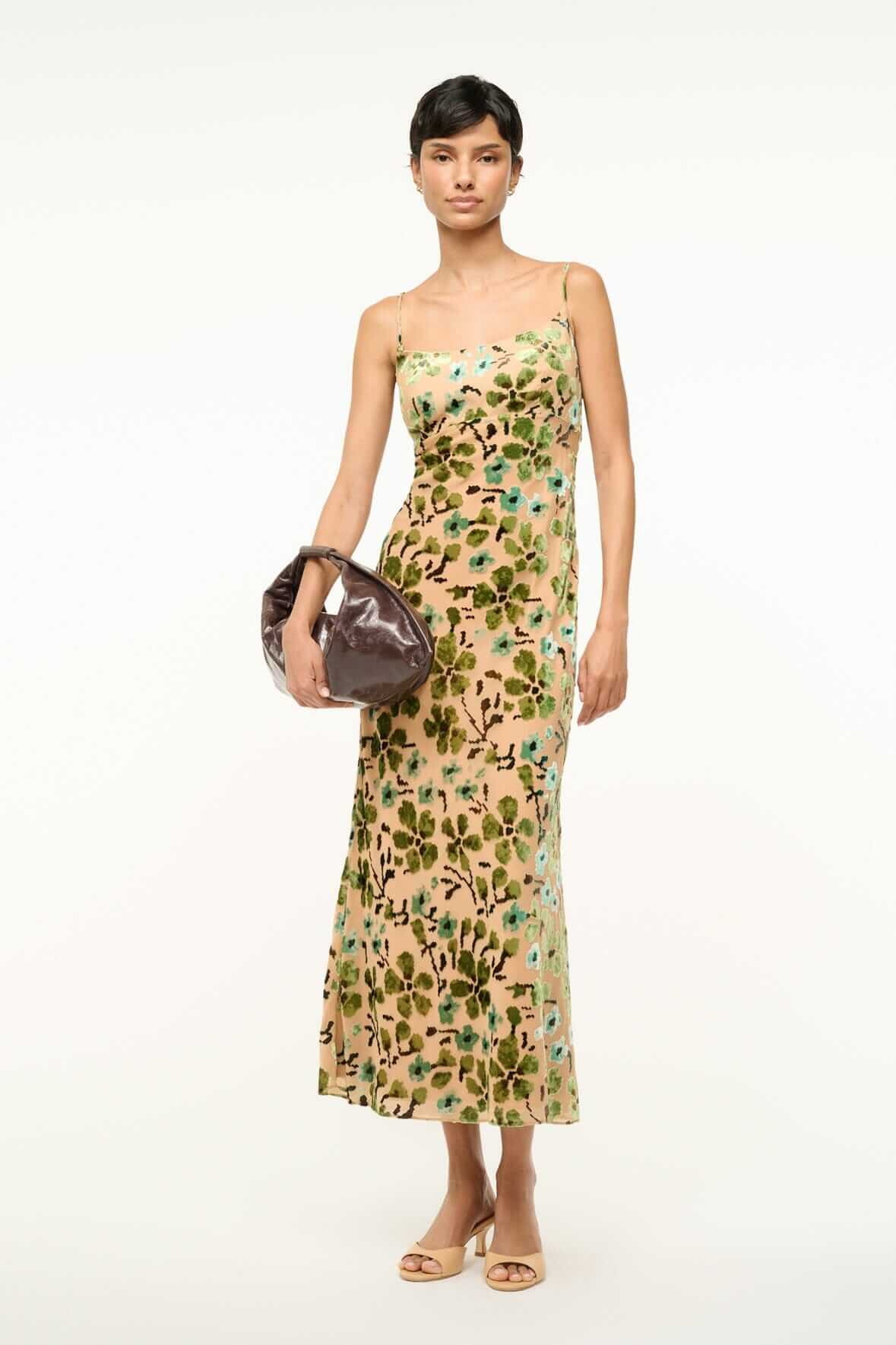 Fianna dress moss floral