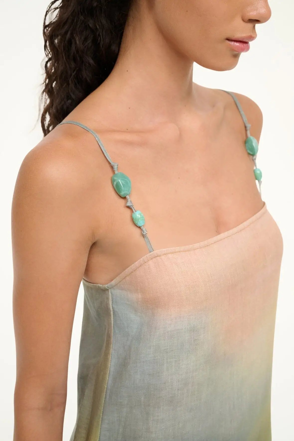 Baura linen dress pastel clouds