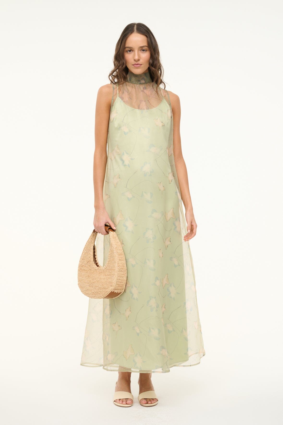 Fianna dress moss floral