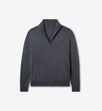 Silk half-zip sweater