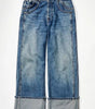 Cuffed low-rise jeans