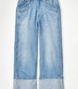 Cuffed low-rise jeans