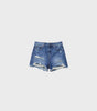 Ripped denim shorts D75