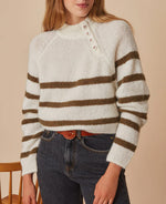 Chico Sweater - Olive/Ecru