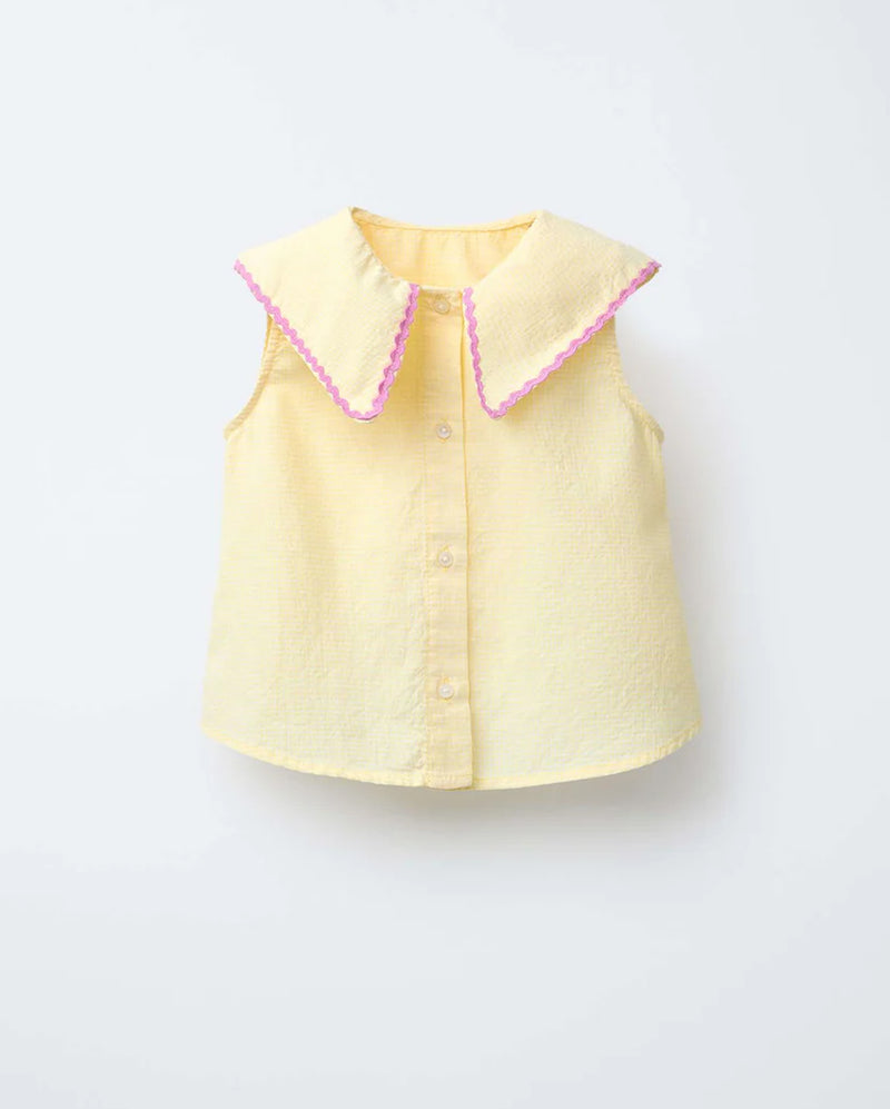 Collar Sleeveless Top