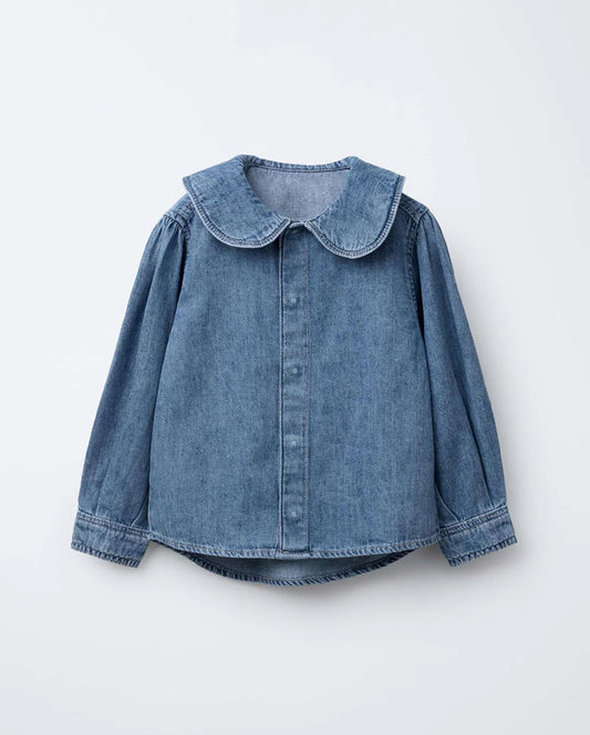 Denim Collar Top