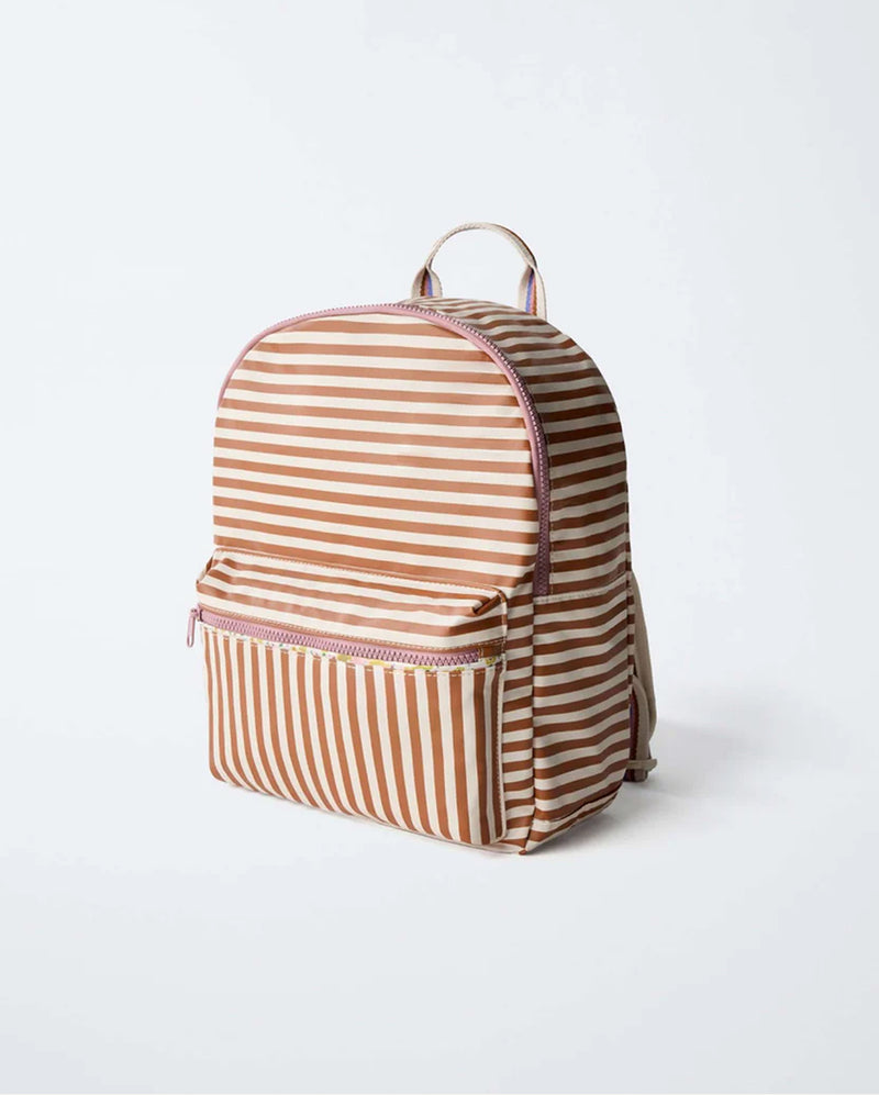 Stripe Backpack Brown