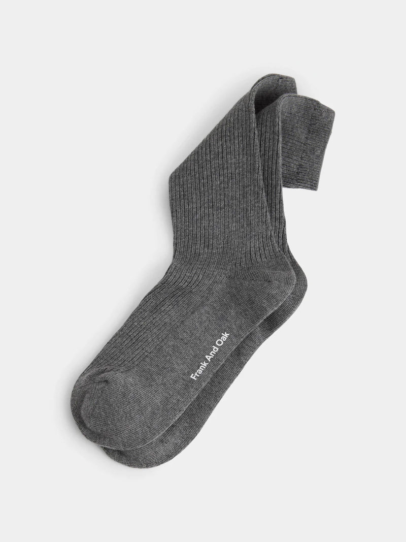 The Ribbed Socks in Black