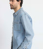 The Utility Denim Shirt in Vintage Blue