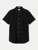 The Jasper Short Sleeve Oxford Shirt in Black