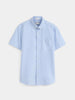 The Jasper Short Sleeve Oxford Shirt in Black