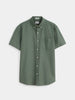The Jasper Short Sleeve Oxford Shirt in Black