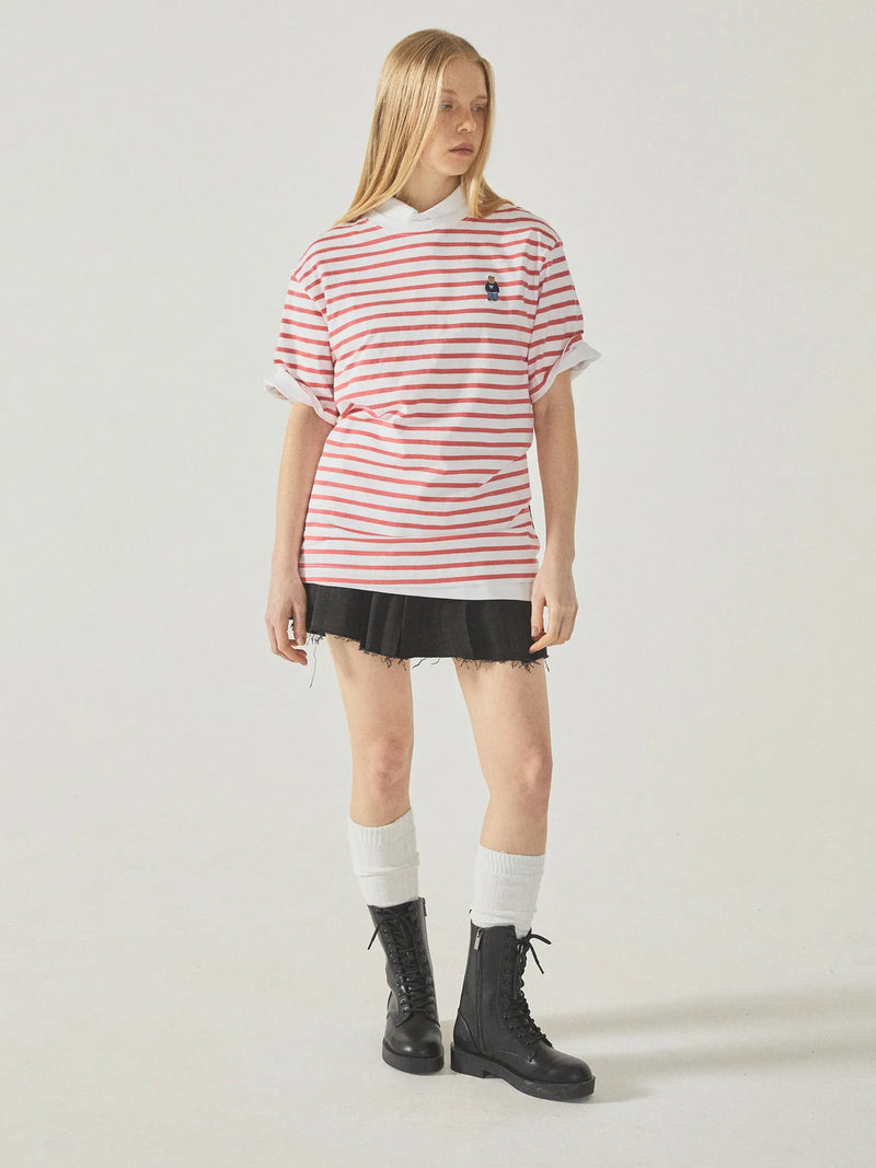 (2PACK)Steve Stripe T-shirt[B]