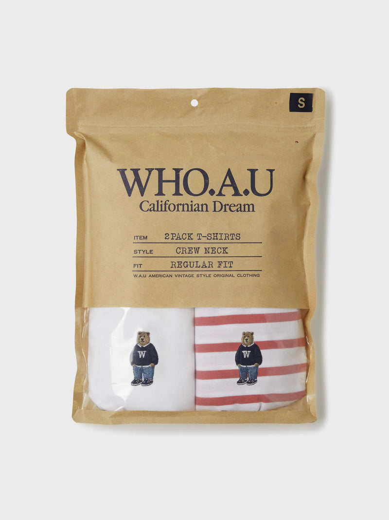 (2PACK)Steve Stripe T-shirt[B]