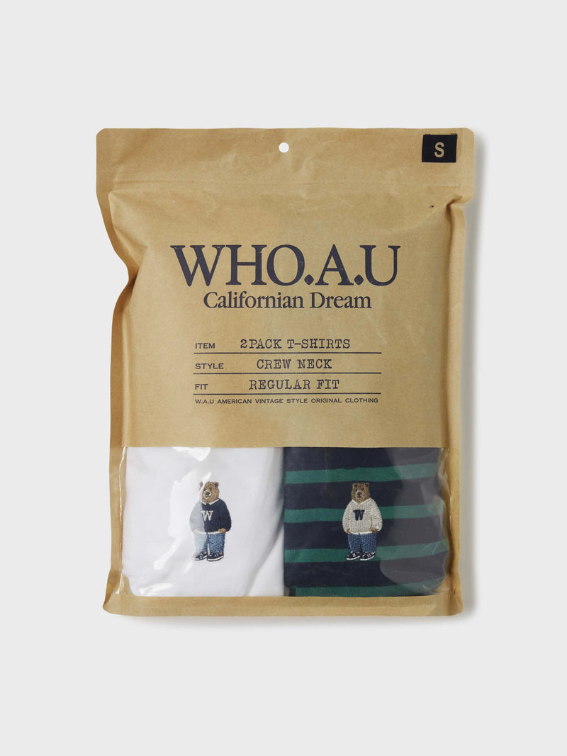 (2PACK)Steve Stripe T-shirt[B]