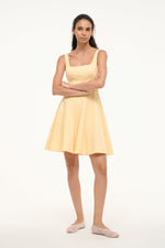Mini wells dress pale honey