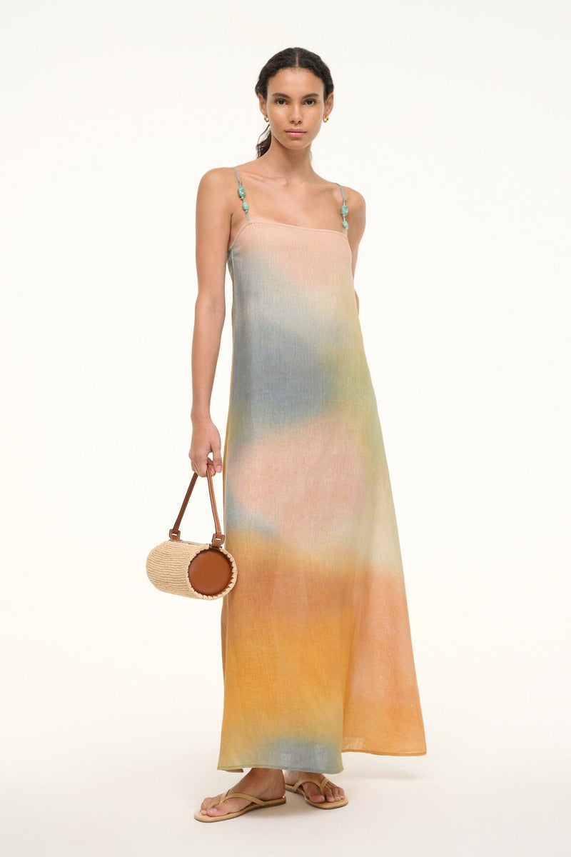 Baura linen dress pastel clouds