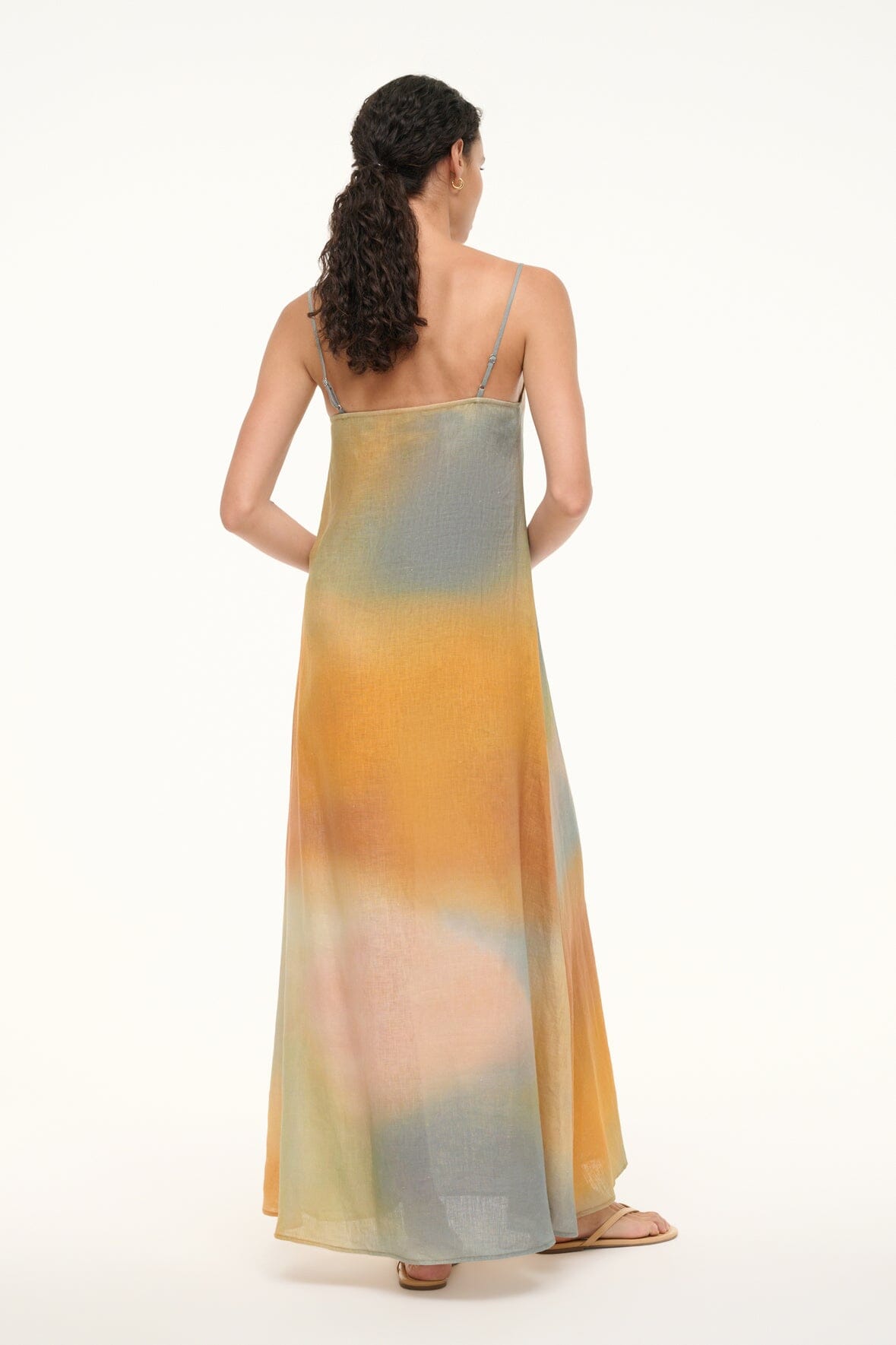 Baura linen dress pastel clouds