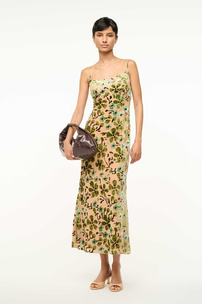Fianna dress moss floral