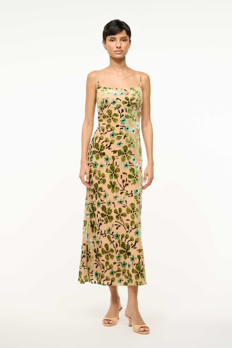 Fianna dress moss floral