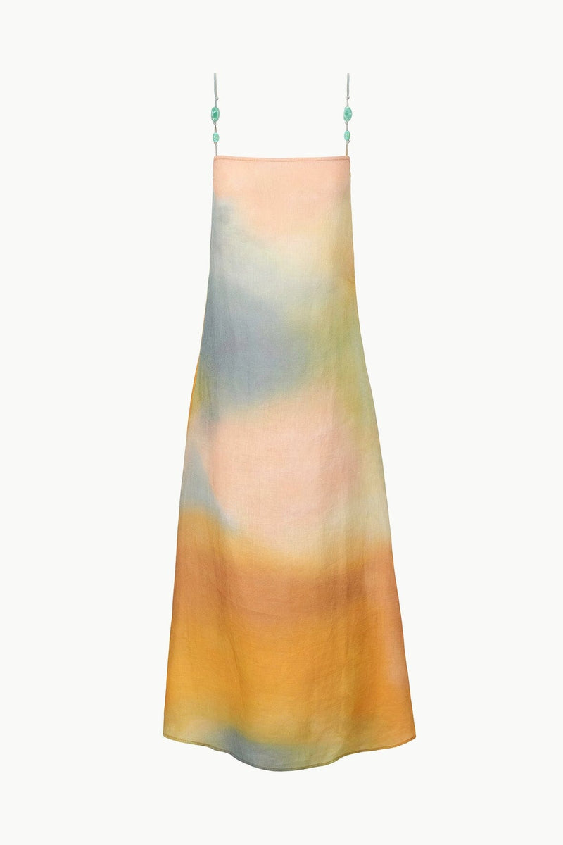 Baura linen dress pastel clouds