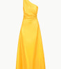 Este silk dress sunset gold