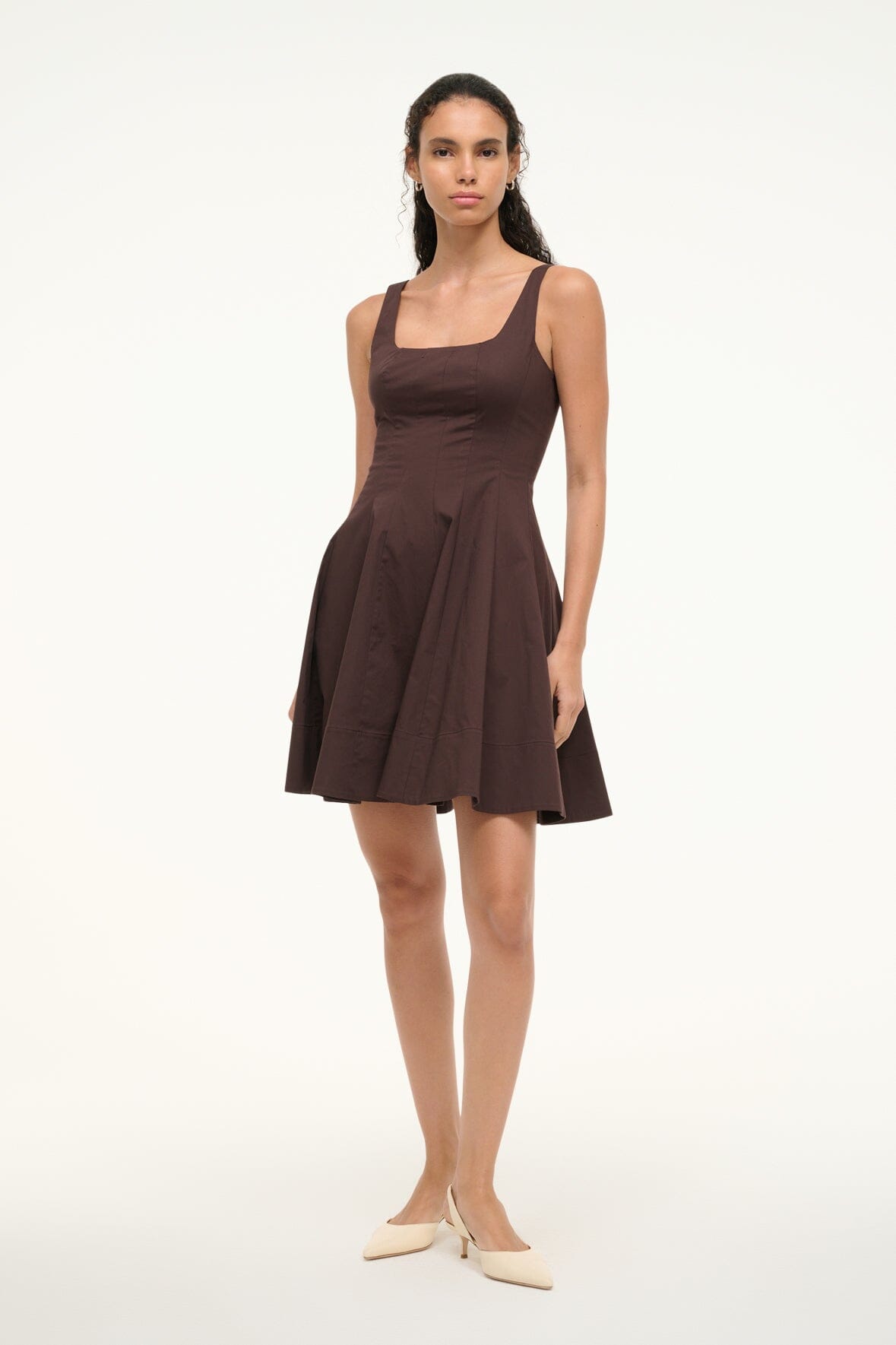 Mini wells dress pale honey