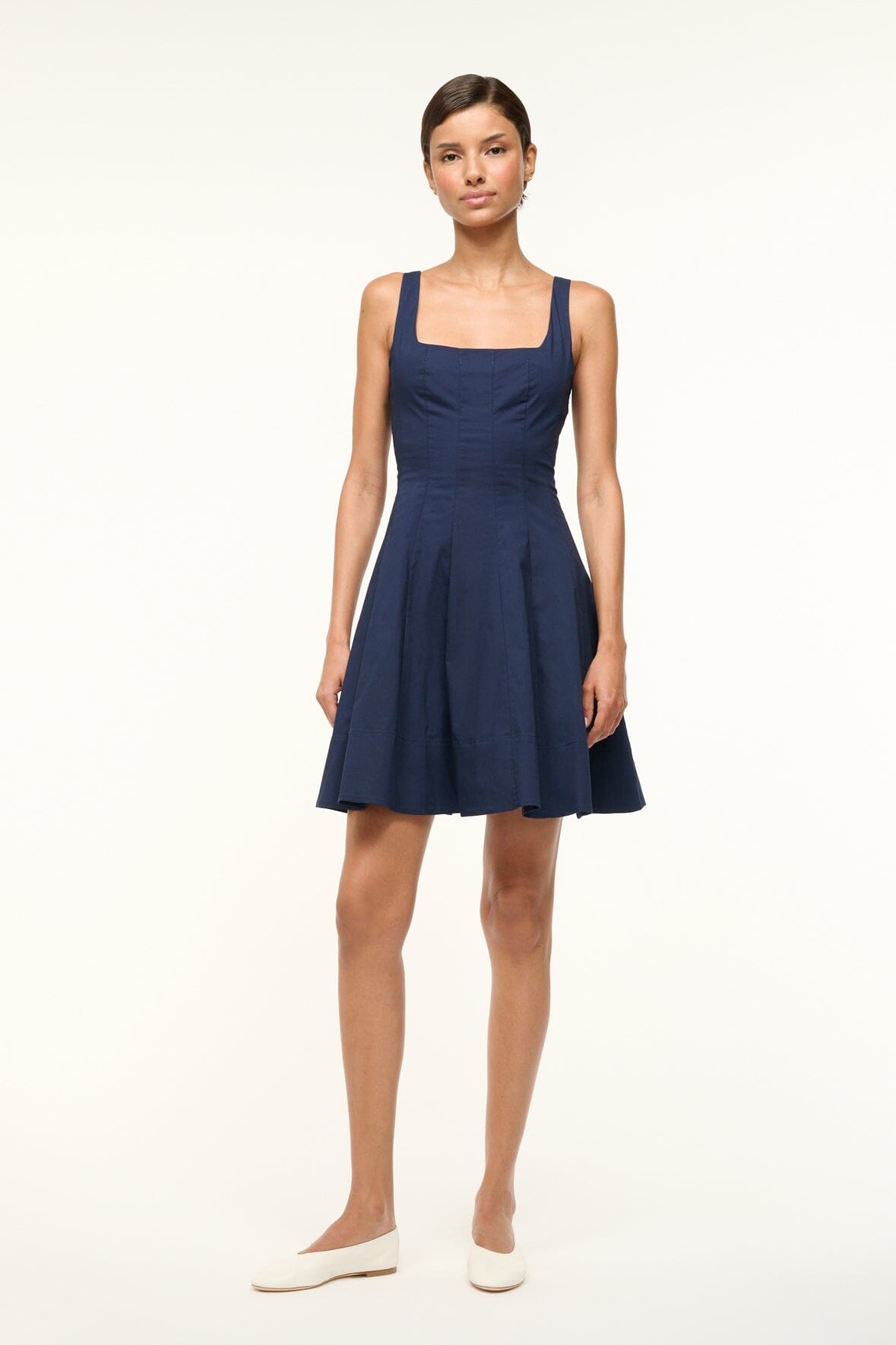 Mini wells dress pale honey