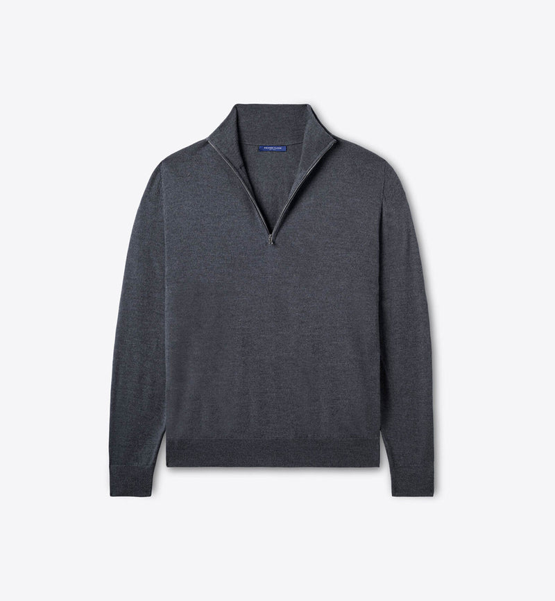 Silk half-zip sweater