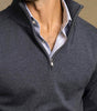 Silk half-zip sweater