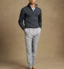 Silk half-zip sweater