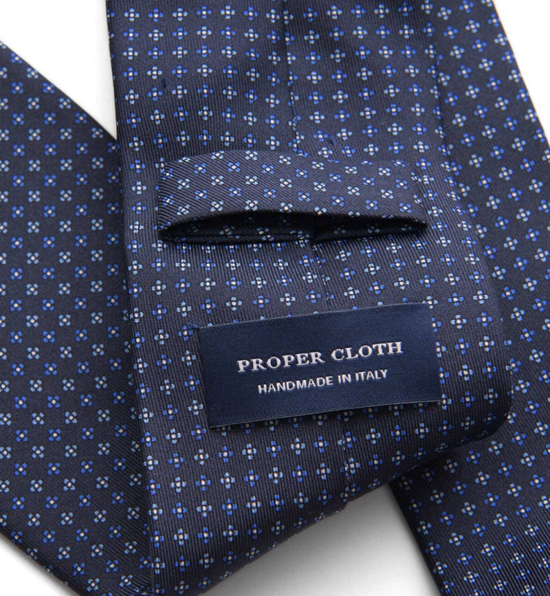 Foulard print tie