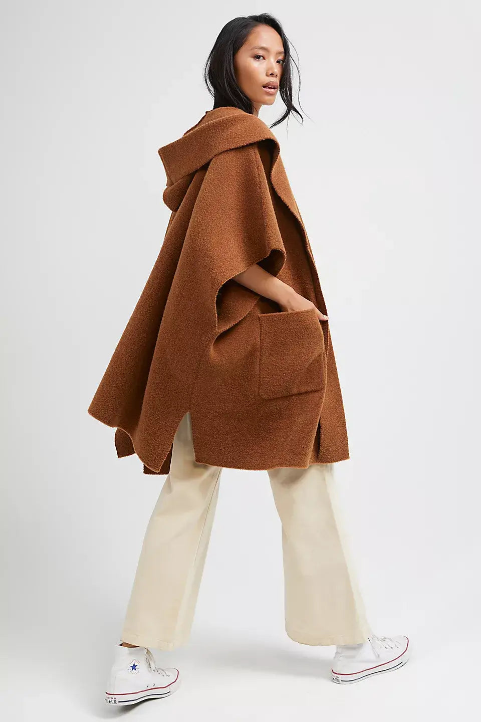 Cozy hooded kimono
