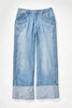 Cuffed low-rise jeans