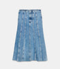 Denim midi skirt