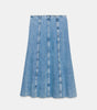 Denim midi skirt