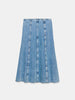 Denim midi skirt