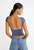Backless shirt