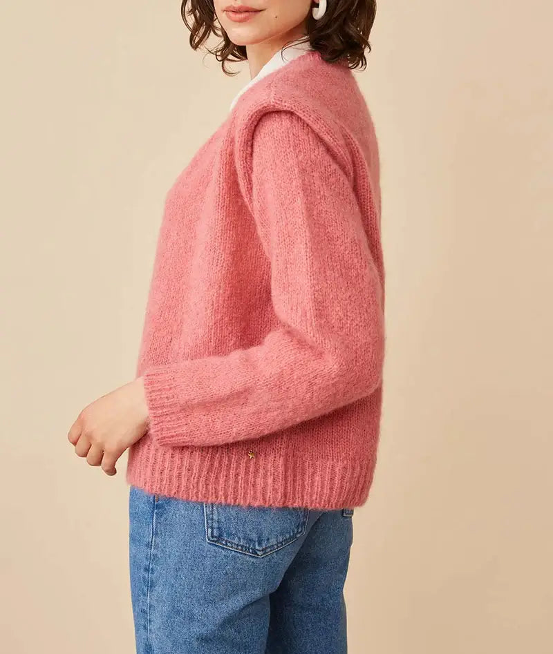 Apilou Vest - Pink Red